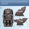 FDW Massage Chair Zero Gravity Full Body Electric Shiatsu Massage Chair Recliner with Foot Rollers Built-in Heat Therapy Air Massage System (Brown) - 2 of 4