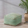 Large Abella Boho Rectangular Pouf Aqua - Christopher Knight Home: Hand-Crafted, Cotton Upholstered, No Assembly Required - 2 of 4