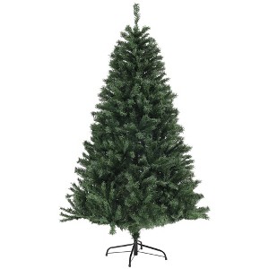 TopComfy Christmas Tree Stand 6FT Auto Open Tree with 1000 Branch Tips for Holiday Decor, Green, 43.3"*43.3"*70.9" - 1 of 4