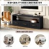 74"W TV Stand TV Console Storage Cabinet Entertainment Center Sideboard with 3 Drawers and Open Shelf, Brown/Black/Gray-Christopher Knight Home - 4 of 4