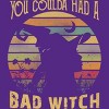 Women's Design By Humans Halloween Funny You Coulda Had Bad Witch By Ering Racerback Tank Top - 2 of 3