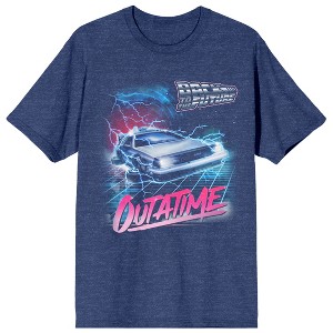 Back To The Future Out Of Time Women's Navy Heather T-Shirt - 1 of 3