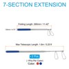 Unique Bargains Stainless Steel Telescopic Portable Anti-slip Flag Pole 2 Pcs - 2 of 4