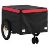 VidaXL Bike Trailer Black and Red 99.2 lb Iron - 4 of 4