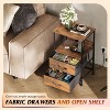 GALAXHERO Night Stand Set of 2,Small End Tables with Charger Station Nightstand with 2 Fabric Drawers & Storage Shelf, LED Bedside Table for Bedroom - 4 of 4