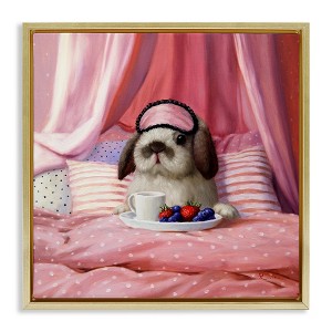 Stupell Industries Bunny with Breakfast In Bed, 18" x 18" - 1 of 4