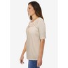 Woman Within Plus Size Crochet-Trim Knit Top - 4 of 4