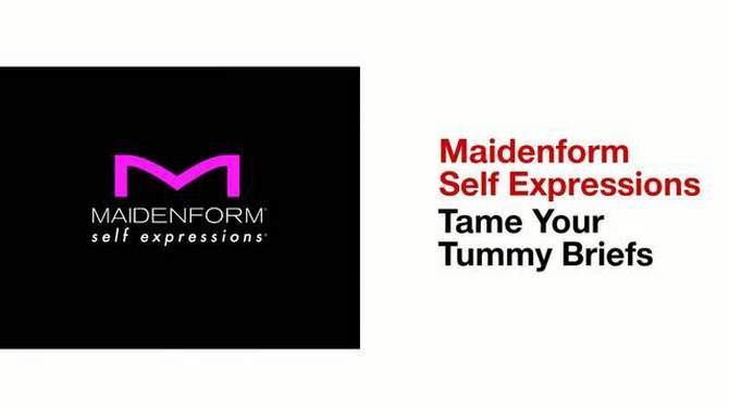 Maidenform Self Expressions Women&#39;s Tame Your Tummy Tailored Brief SE0051 - Black M, 2 of 5, play video
