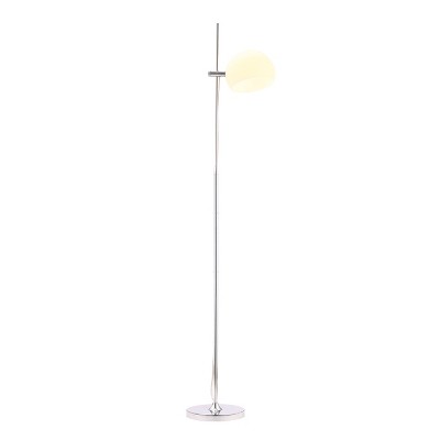 Sleek 65" Frosted Glass and Chrome Floor Lamp  - ZM Home