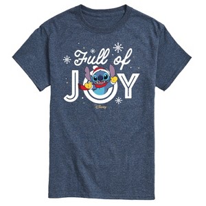 Men's - Lilo and Stitch - Full Of Joy Christmas Short Sleeve Graphic T-Shirt - 1 of 4
