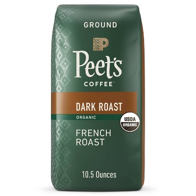 Peet's Coffee Organic French Roast Dark Roast Ground Coffee - 10.5oz