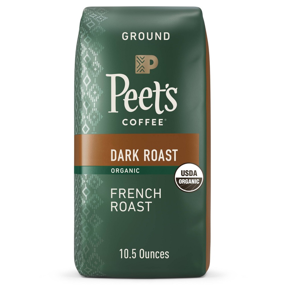 Photos - Coffee Peet's  Organic French Roast Dark Roast Ground  - 10.5oz