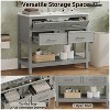 CAVINAS Bathroom Vanity with Ceramic Sink and Tip-Out Tray,Freestanding Bathroom Vanity with Silver Pulls and Soft Close Drawer Slides - 4 of 4