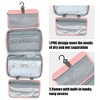 Unique Bargains Travel Toiletry Bag Makeup Bag Organizer Toiletry Organizer Travel Cosmetic Bag Waterproof Polyester Pink 1pc - 3 of 4