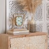 11"x10" Wood Pendulum Clock with Wood Base Gold - Olivia & May: Silent, Farmhouse Style Mantel Timepiece - 2 of 4