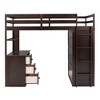 TiramisuBest Full size Loft Bed with Drawers,Desk,and Wardrobe-Gray - 4 of 4
