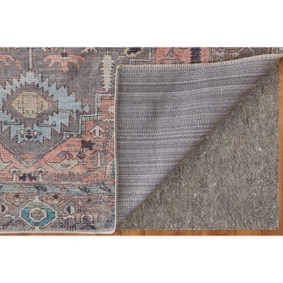 Percy Black Rectangular Washable Chenille Area Rug