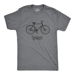 Mens Cycologist Funny Psychology Biking Cyclist Novelty Sarcasm Graphic T Shirt - Crazy Dog Men's T Shirt - 1 of 4