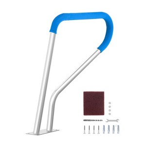 VEVOR Pool Handrail, 39 x 32 inch Pool Railing, Stainless Steel with Base Plate for Indoor/Outdoor Pools,Swimming Pool Safety Railing, Silver - 1 of 4