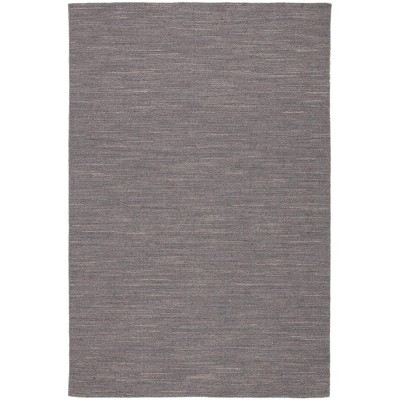 Handmade Light Grey Wool 5' x 8' Flat Woven Area Rug