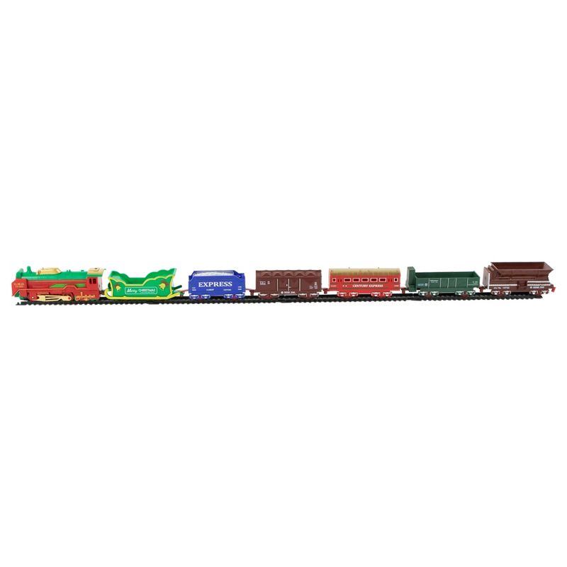 Northlight 23 Pc Battery Operated Lighted and Animated Classic Christmas Train Set with Oval Track, 4 of 6