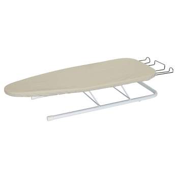 Household Essentials Table Top Ironing Board with Iron Rest Natural Cover