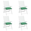 vidaXL Chair Cushion Non Slip Outdoor Patio Seat Cushion Pad Oxford Fabric - Green 19.7" x 19.7" x 2.8" 4-Pack - 4 of 4