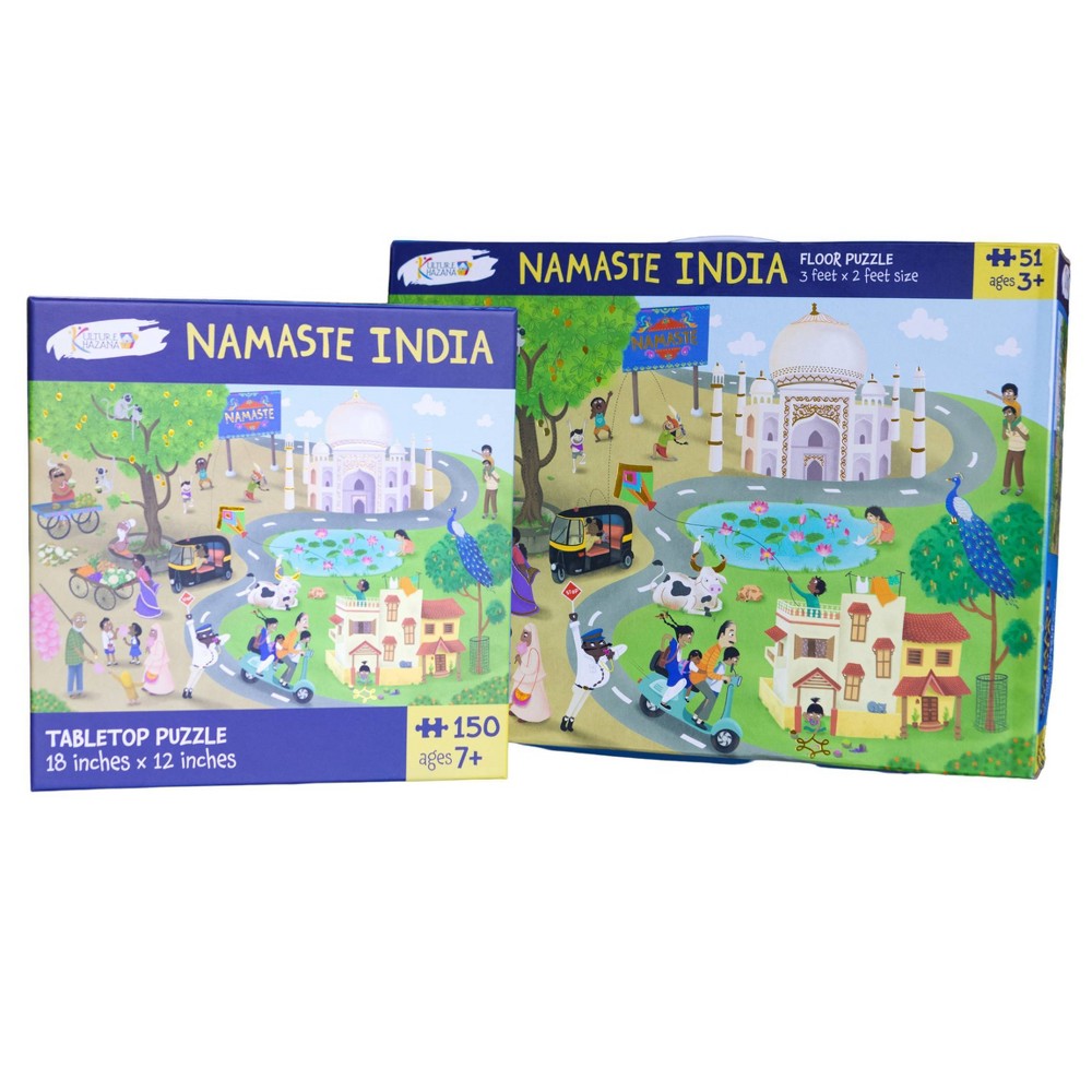Photos - Jigsaw Puzzle / Mosaic Kulture Khazana Namaste India Puzzle Set - 2pk
