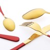 REGALWOVEN Stainless Steel Mirror Polished Flatware Set with Supporting Shelf Silverware Set 24 Pieces - 3 of 4
