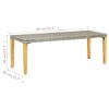 Garden Bench Grey + natural wood color Poly rattan, solid acacia wood - 4 of 4