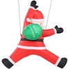 Angel Sar 4.9 FT Lighted Inflatable Hanging Santa Claus with Gift Bag, Christmas Blow Up Yard Decoration with LED Lights for Lawn, Garden Party - 2 of 4