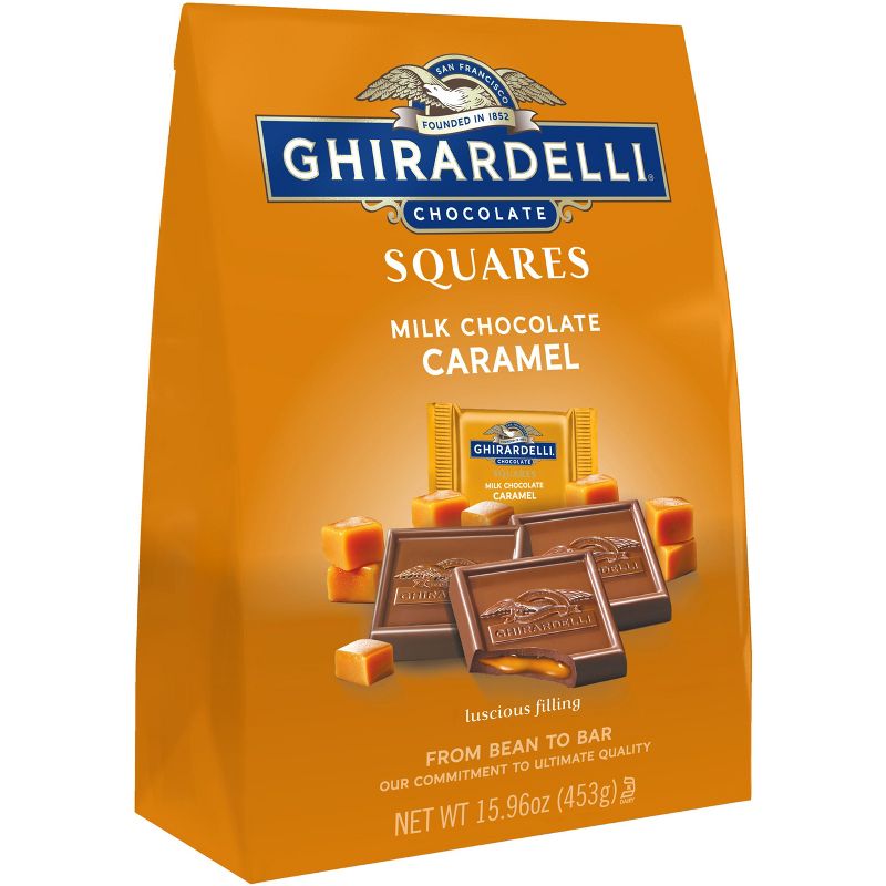 Ghirardelli Milk Chocolate &#38; Caramel Squares XL Bag Candy - 15.96oz, 1 of 9