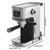 FONTOI Compact Coffee Maker Espresso Machine, Latte Machine with ESE Pod Filter Milk Froth Steam Wand, 20 Bar Pressure, Silver 11.8"* 5.9"*12.2" - 3 of 4
