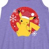 Girls' - Pokémon - Pikachu Santa Hat Graphic Sleeveless Aline Dress - 2 of 3