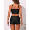 INSPIRE CHIC Women's Tropical Floral Adjustable Spagehetti Straps Drawstring Tops BoyShorts Swimwear Bathing Bikini Sets 2 Pieces - 3 of 4