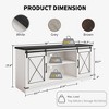 Homhougo TV Stand for TVs up to 65" White - 2 of 4