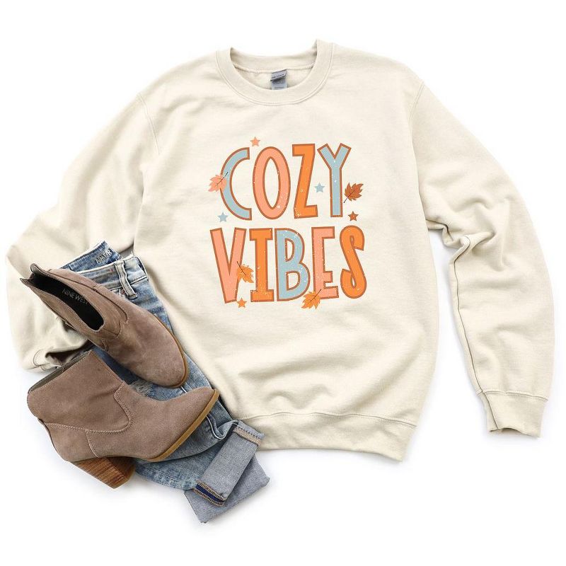 Simply Sage Market Women's Graphic Sweatshirt Cozy Vibes Distressed, 4 of 5