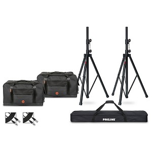 Road Runner 15" Speaker Bag Bundle With Proline Speaker Stands and Cables - 1 of 4
