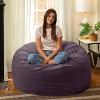 Jaxx 4 Foot Saxx - Large Round Bean Bag Chair for Adults - Lush Velvet - 4 of 4