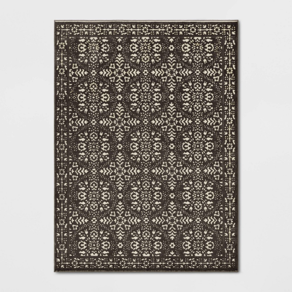 9'X12' Medallion Woven Area Rug Brown - Threshold™