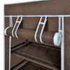 vidaXL 5 Tier Shoe Rack Tower Portable Storage Organizer with Shelf - Brown - 4 of 4