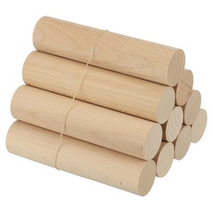 Unique Bargains Unfinished Round DIY Crafts Home Decor Wood Sticks 10 Pcs - 1 of 4