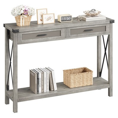 Entryway Table, Console Table with 2 Drawers, 43" Sofa Table with Storage, Console Tables for Entryway, Hallway, Foyer