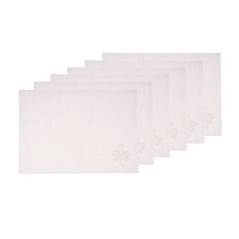 C&F Home Neutral Maple Leaves Placemat S/6 - image 1 of 4