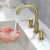 CLIHOME 8 in. Widespread 2-Handle 3-Hole Bathroom with Valve and Water Supply Hoses - 2 of 4