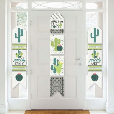 Big Dot of Happiness Prickly Cactus Party - Hanging Vertical Paper Door Banners - Fiesta Party Wall Decoration Kit - Indoor Door Decor