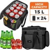 OPUX Soft Cooler Bag, Insulated Collapsible Lunch Tote for Men Work Camping Travel Beach, Portable Leakproof Large Box - 2 of 4