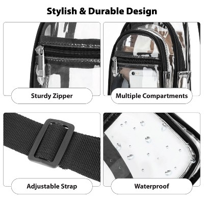 Garnen Clear Bag For Stadium Events, Clear Crossbody Bag For Stadium, Clear Crossbody Purse for Concerts Festival, Stadium Bag With Adjustable Strap — фото 3