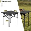 Racxily Folding Camping Table, Portable Roll-up Desk with Carbon Steel Square Tube, for Picnic /Beach/Party/BBQ - 4 of 4