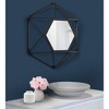 Howard Elliott 16"x16" Metal Framed 3D Geometric Wall Mirror Matte Black - 3 of 4